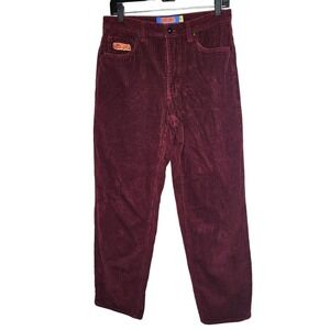 Empyre Relax Burgundy Corduroy Pants Straight Leg Size 28 skater Thick Warm Fall